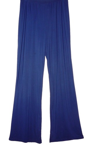 MSK Pants Women 3X Dark Purple Slinky Stretch Flared High Rise