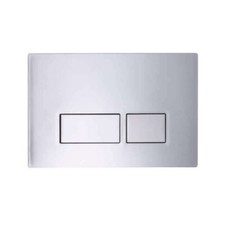 Torrent Square Dual Flush Plate For Concealed Cisterns & Wall Frames In Chrome