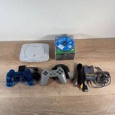 Sony Playstation PS One PS1 Console Lot With 10 Games, 2 Controllers  Cables
