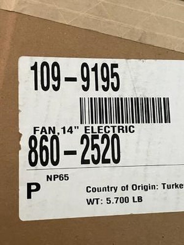 OEM EXMARK TORO 14" ELECTRIC FAN LAZER Z D / XS DIESEL 109-9195 / 116-6427 - Picture 4 of 5