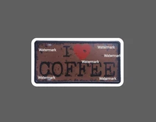 I Love Coffee Sticker Caffeine Waterproof