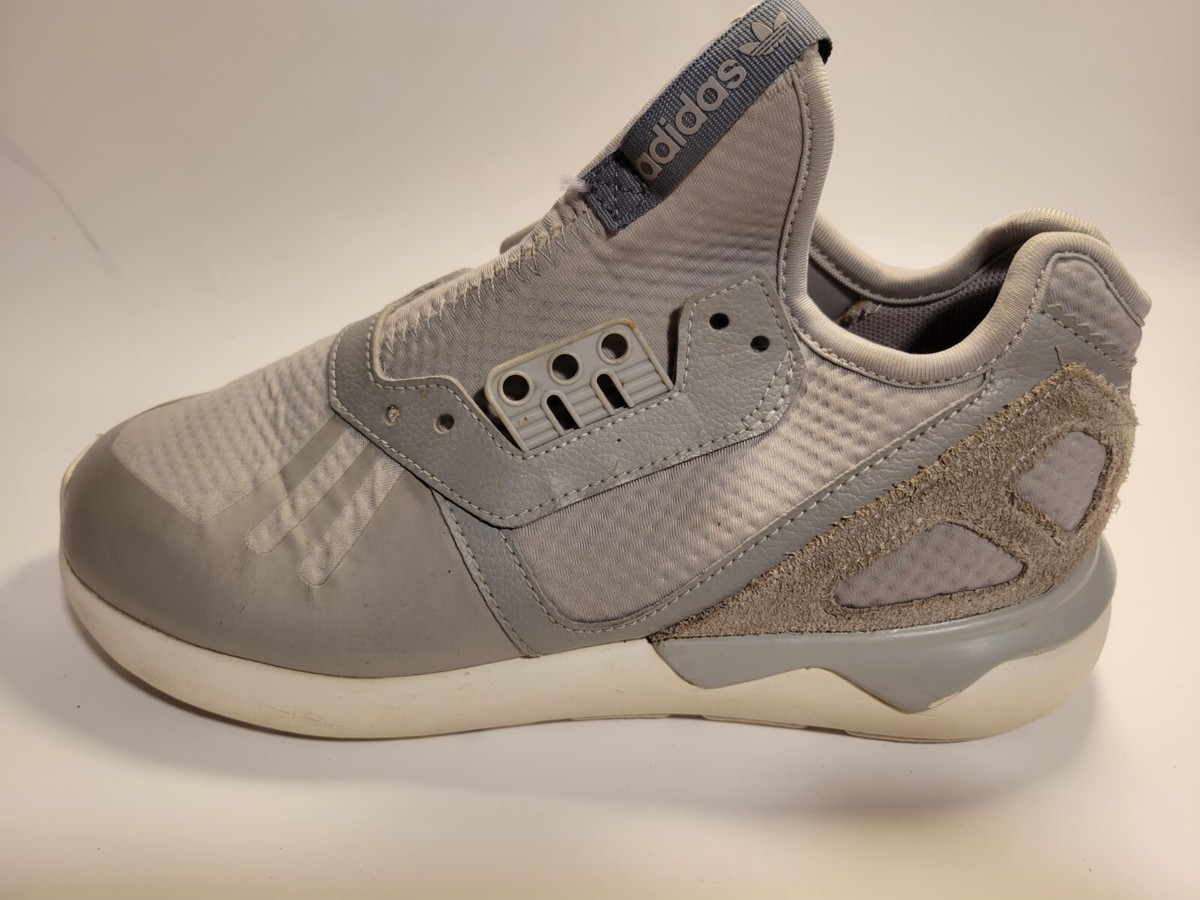 Adidas Tubular Running Shoes Womens M Grey Sneakers S75619 Slip On  Athletic