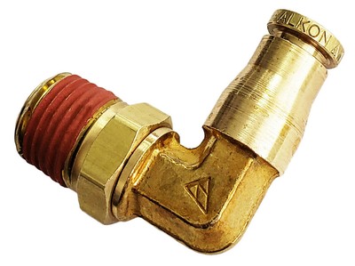 Push In To Easy Connect Brass Swivel Air Male Elbow Fitting 1/4 OD x 1/4 NPT
