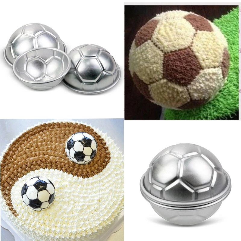 2pcs Aluminum Football Ball Cake Pan Tins Pastry Baking mini cake