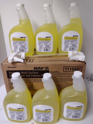 6pk Case Ecolab Virus Killer Peroxide Spray Surface Cleaner Disinfectant 32oz ea