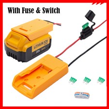 Power Wheels Adapter For Dewalt 20V MAX Li-ion Battery with Fuse  Switch DIY
