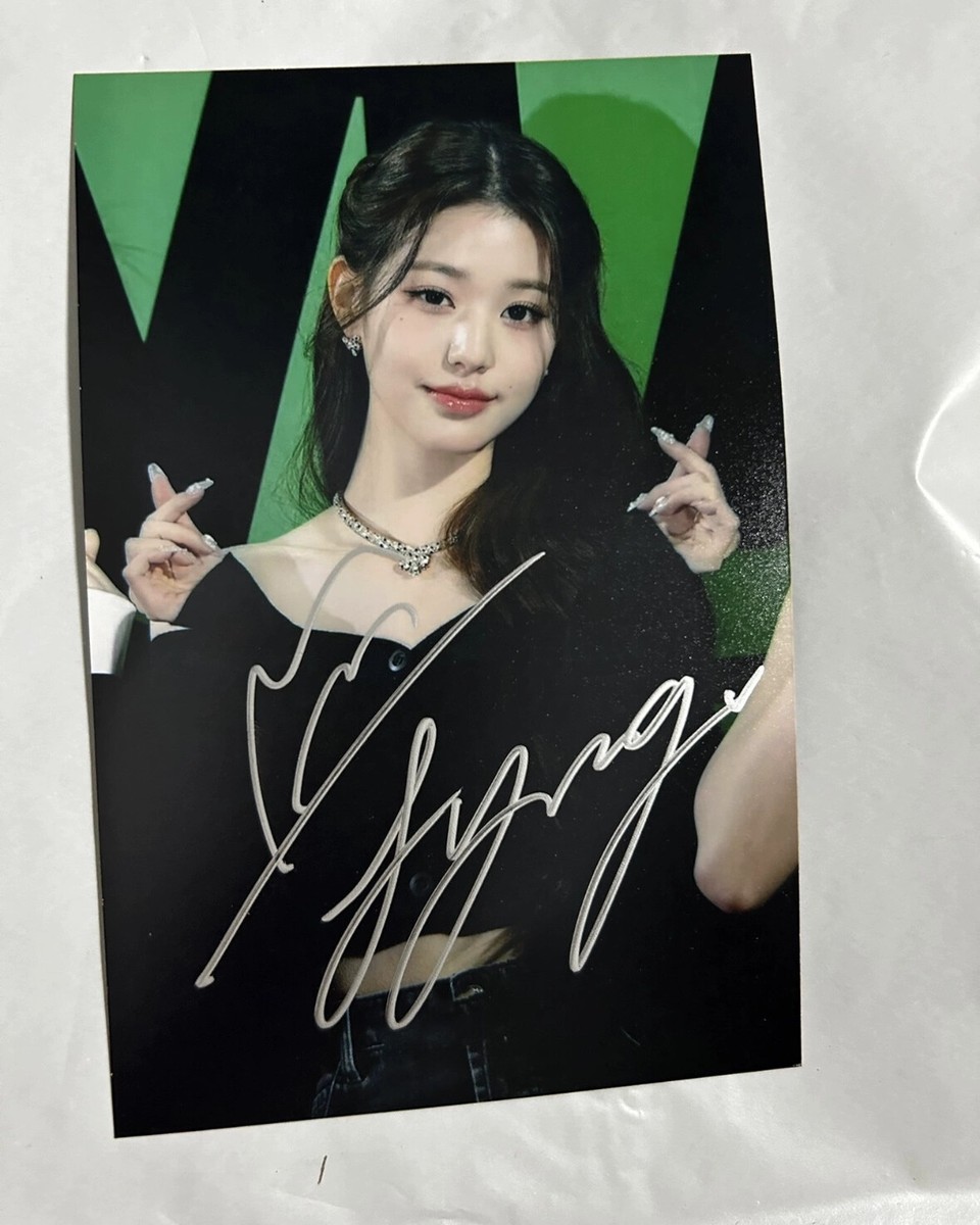Ive Jang Wonyoung Autograph Photos Fidelity Signature 6 Inch Gift