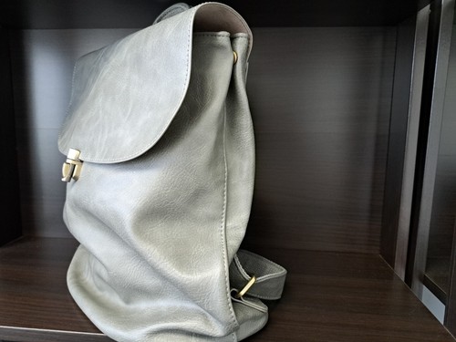 Zaino Joy Susan Colette Vegan in pelle grigio chic viaggio lavoro tutti i giorni nuovo con etichette - Foto 3 di 12