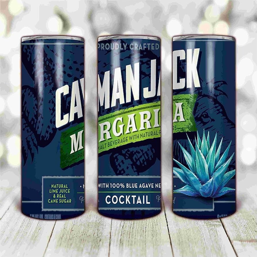 CAYMAN JACK MARGARITA COCKTAIL CAN 20 OZ STAINLESS STEEL TUMBLER