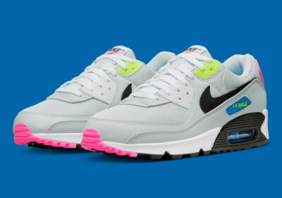 Size 10 - Nike Air Max 90 Grey Neon for sale online | eBay