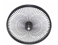 20 Steel Front Wheel 144 Spoke 14gblack 38 Axle Single Wall Black.