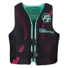  Full Throttle Adult Rapid-Dry Life Jacket - S/M - Aqua/Black