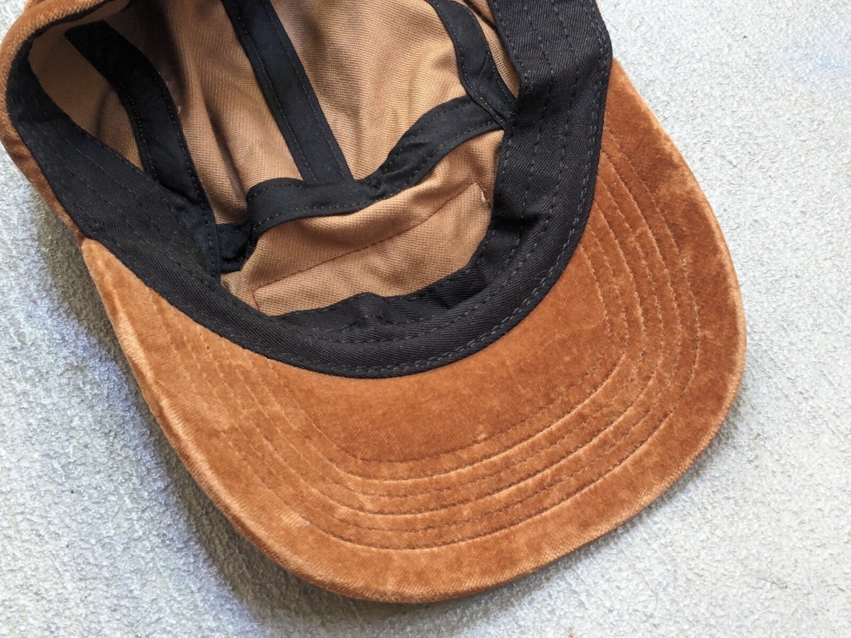 Supreme Velvet Camp Cap Hat Brown Red FW20 5-Panel BOGO Box