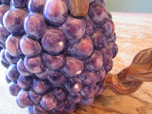 Vtg 1988, FITZ & FLOYD Sonoma Vineyard 1.5 qt Grapes, Basket Weave - Picture 2 of 7