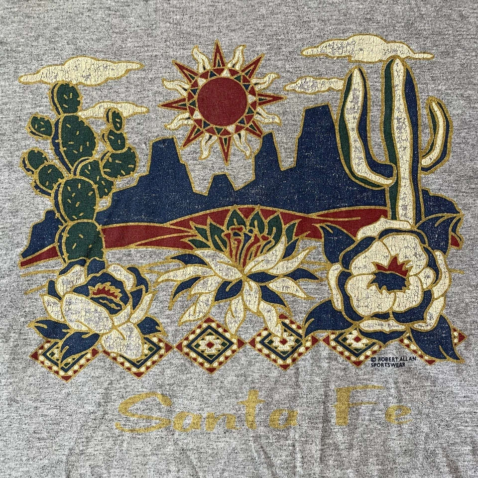 Camiseta De Colección K-Swiss Apparel Gris Talla Grande Hecha en EE. UU. Camiseta Santa Fe Casi Nueva Foto 4 de 4