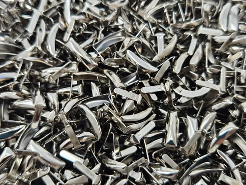 100 pcs Silver Tone Metal 12mm x 4mm Rectangle Nailheads Domed Studs Crafts