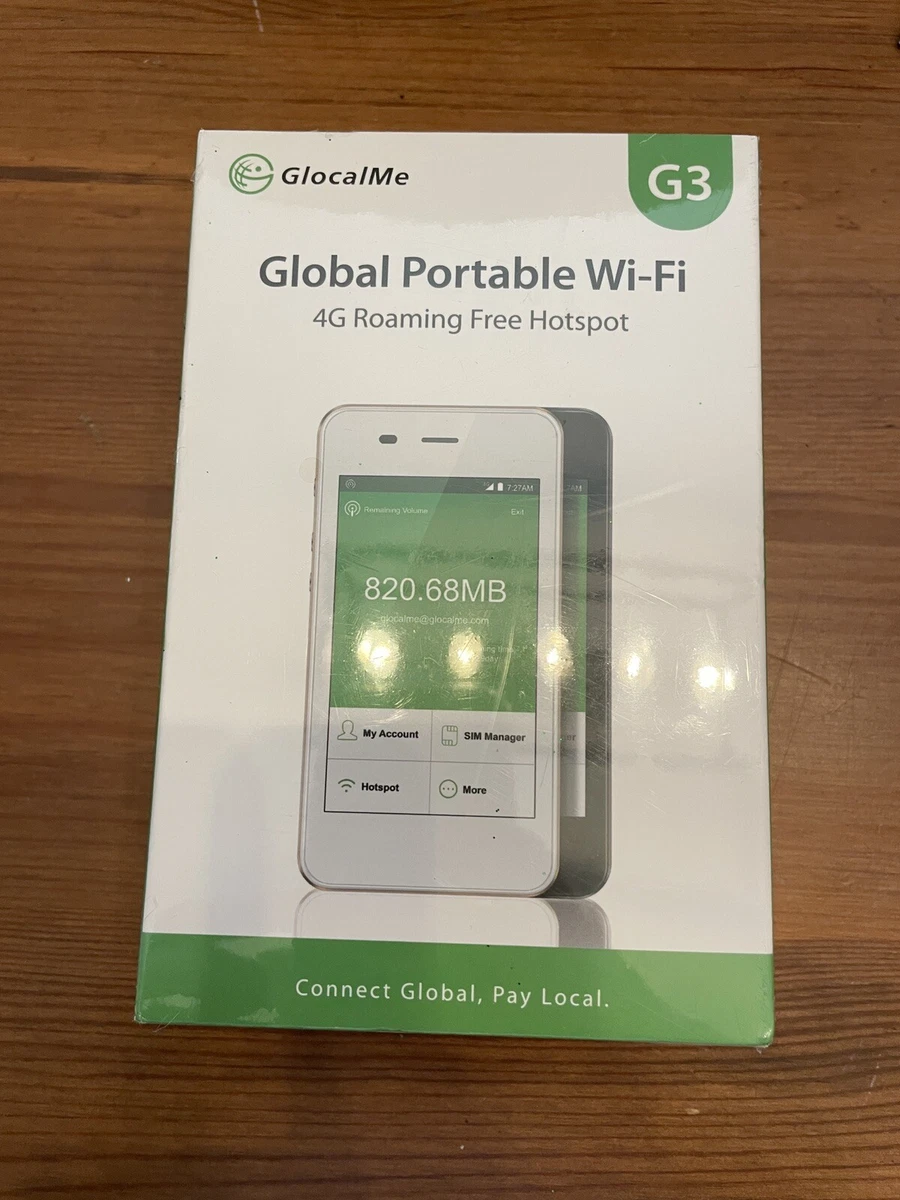 Global Me G3 Global Portable WiFi 4G Roaming Hotspot Brand New 