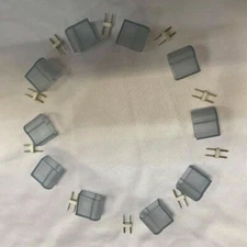 10PC End Cap + 10 PCS 2-Pins Connector for 15mm x 25mm LED Neon Strip Flex Light
