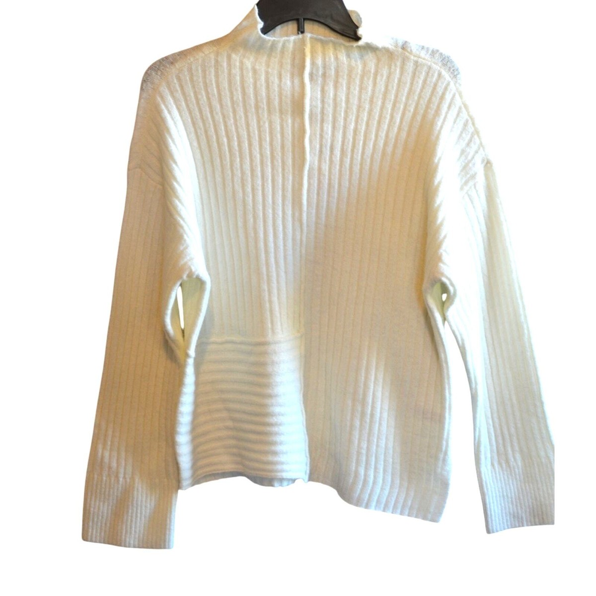 Sanctuary Ladies Soft Ribbed Knit Mock Neck Sweater in Milk Ivory