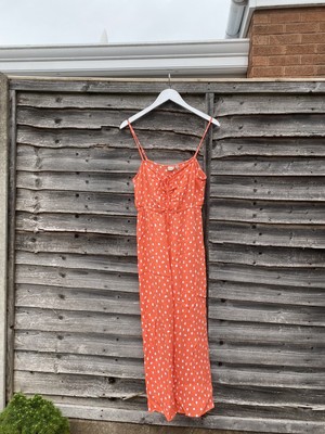 asos coral jumpsuit