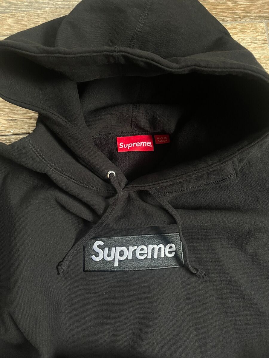 Supreme Box Logo Hoodie Black Large L Hooded Sweatshirt Fall Winter Bogo  FW2023