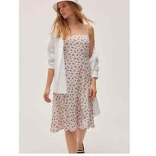 Urban Outfitters Ashley Floral Midi Dress white