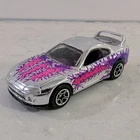 Vintage Matchbox 1997 Toyota Supra Turbo MB271 1:59 chrome/silver pink purple