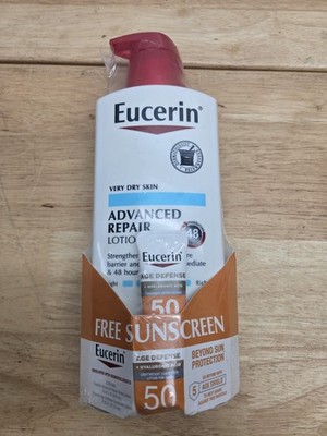 Eucerin Advanced Repair Very Dry Skin Body Lotion Full Size 16.9 Oz