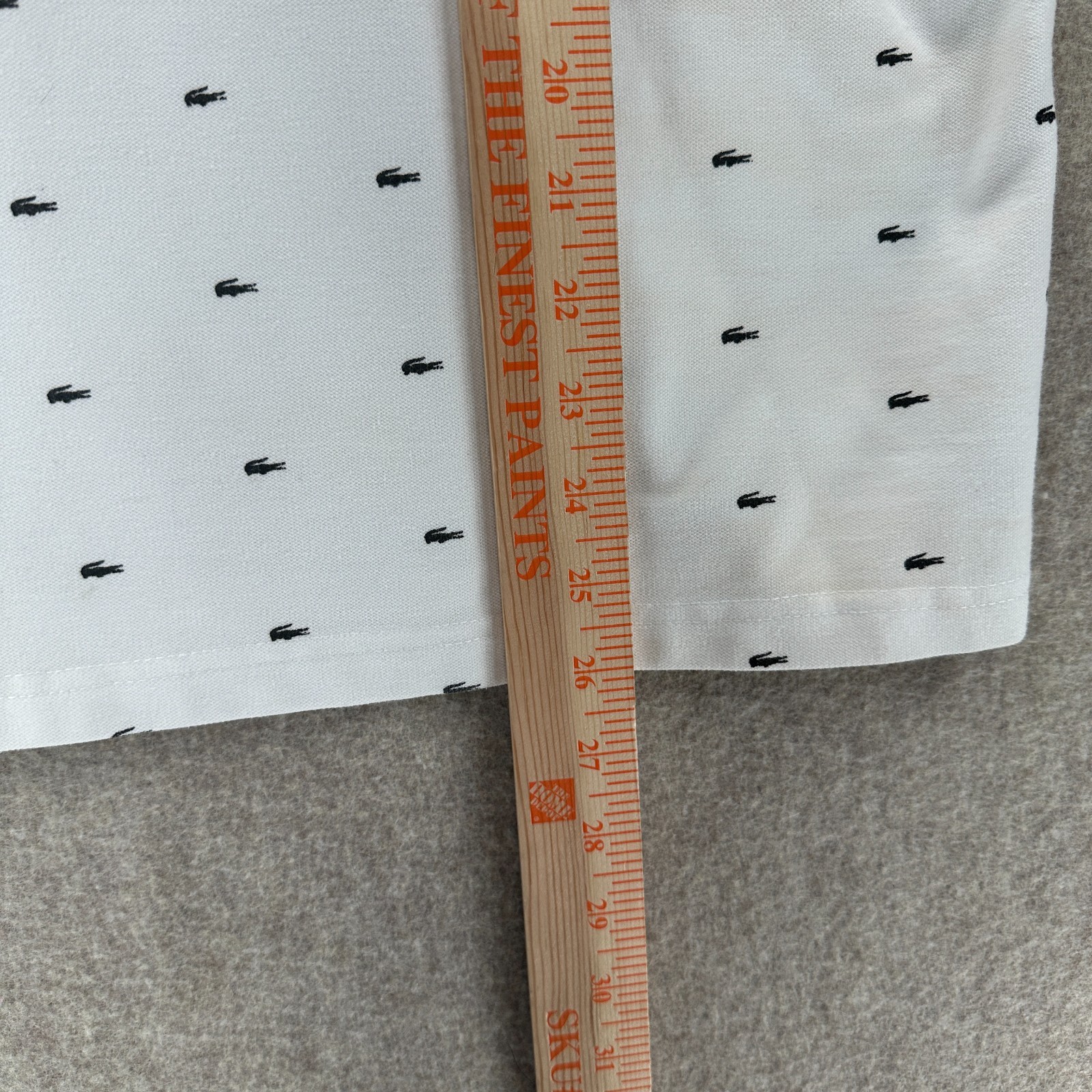 Lacoste Classic Fit Boys XL White All Over Croc Print Tennis Polo thumbnail 7