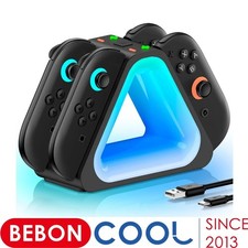 Switch 2 Magnetic Charging Dock 4 in 1 Controller Charger Stand Desktop Game Acc