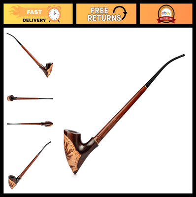 Extra Long 13.4'' Churchwarden Tobacco Pipe, Handcrafted Wooden Wizard Pipe, Uniq