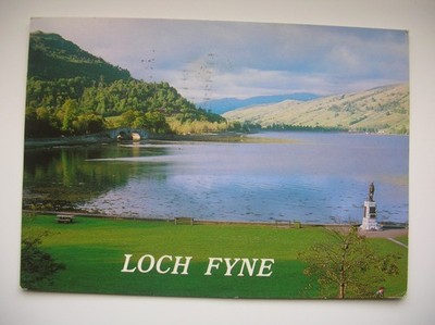 Loch Fyne Postkarte - Loch Fyne aus Inveraray. 1992.