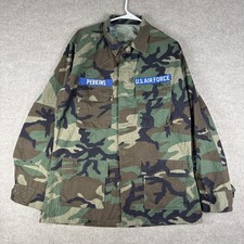 USAF Woodland Camo BDU Jacket Medium Long Military Issue 8415-01-084-1648