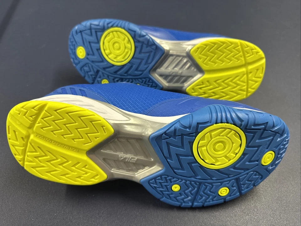 Zapatos de tenis Pickleball Fila para hombre 8,5 talla 8 1/2 amarillo y azul Pickleball Foto 4 de 4
