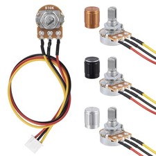 10K Ohm WH148 Rotary Potentiometer with Knob Cap 3-Pack