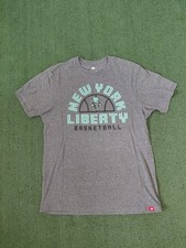 New York Liberty WNBA Basketball Sports Gray T Shirt Sz Large