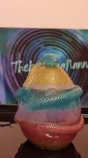 Resin snake jar figurine multi sparkle effect new beautiful gift