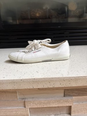 Superga Girls White Leather School Uniform Sneaker Size 37