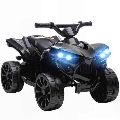 AIYAPLAY 6V Kinder ATV, batteriebetriebenes Mitfahrauto für 3-6 Jahre, schwarz