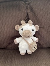 Handmade Crocheted Cookie Amigurumi Plushie Cow