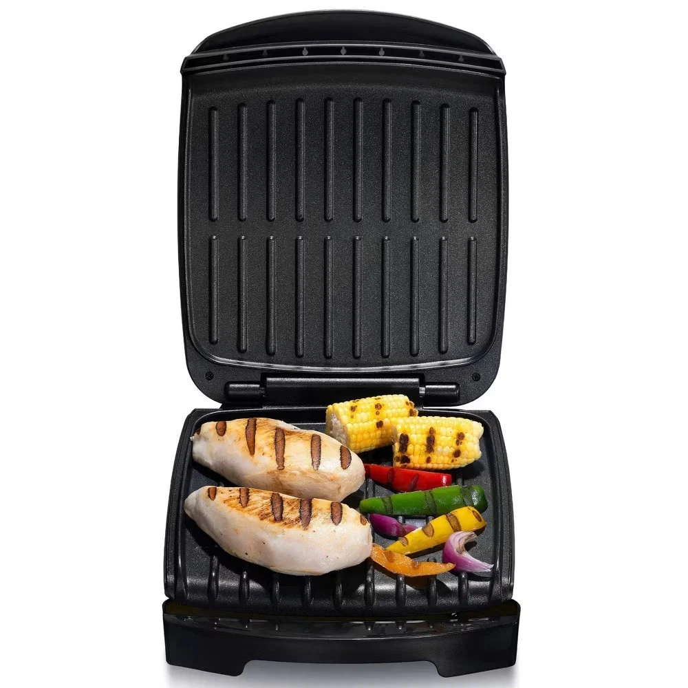NEW - Gourmia 3-in-1 Cooking Plate Grill Contact Panini Maker Compact Black