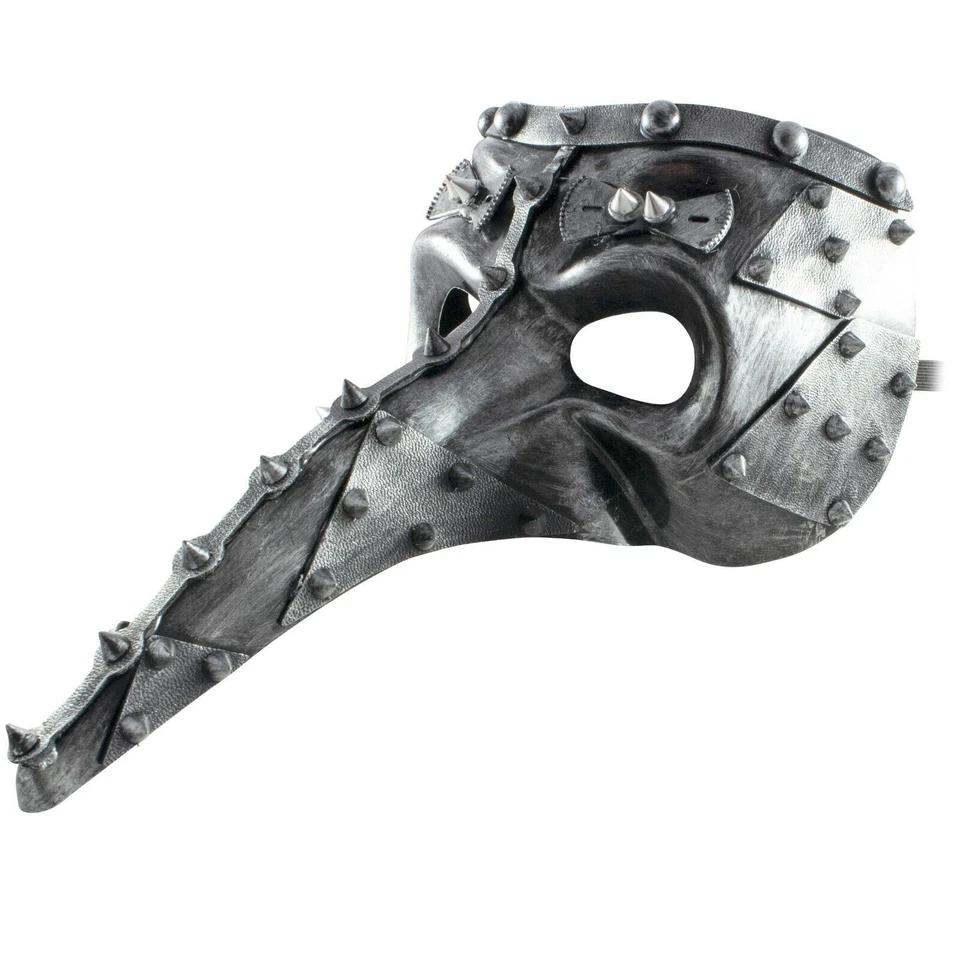Steampunk MASQUERADE Mask | Long Nose MENS Mask | Fancy Dress FILIGREE PROM BAL - Image 3 of 4