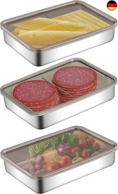 Set mit 3 Aufschnittboxen für Kühlschrank,Wurst Aufbewahrung K
