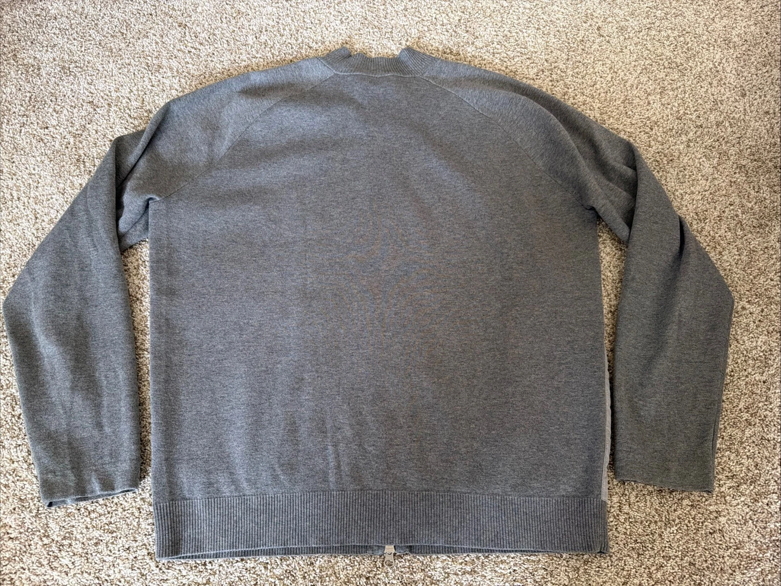 Peter Millar Crown Comfort Hybrid Full Zip Quilted Knit Jacket Gray XL - product detail image 2