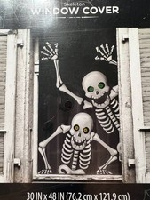 HALLOWEEN SKELETON DOOR COVER