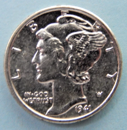 1941-P Mercury Dime Full Bands - Lustrous - BU GEM - High MS Grade