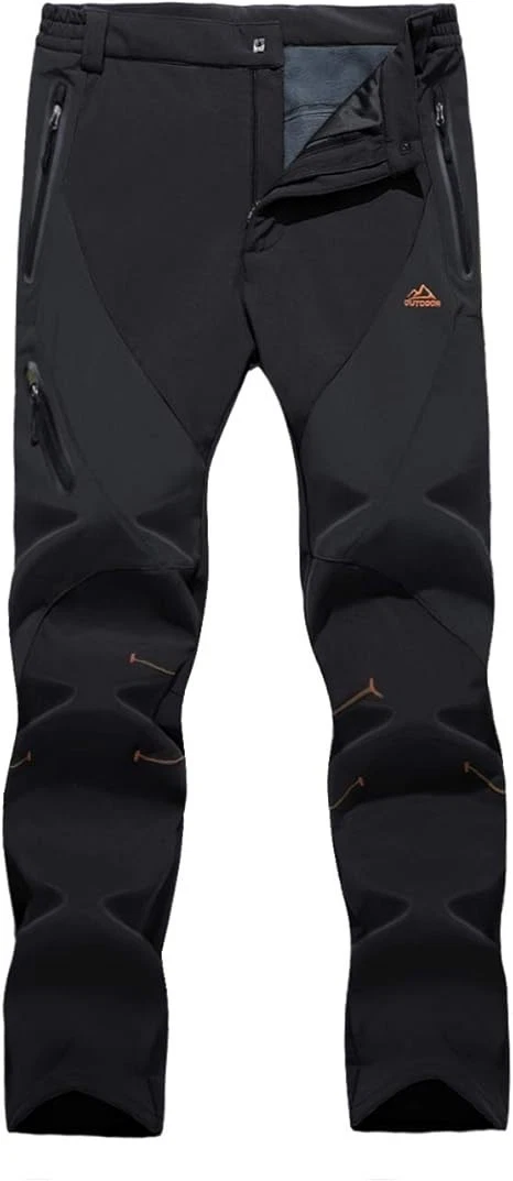 Mens Trousers Waterproof 38 Waist Softshell Fleece Lined Warm Padded