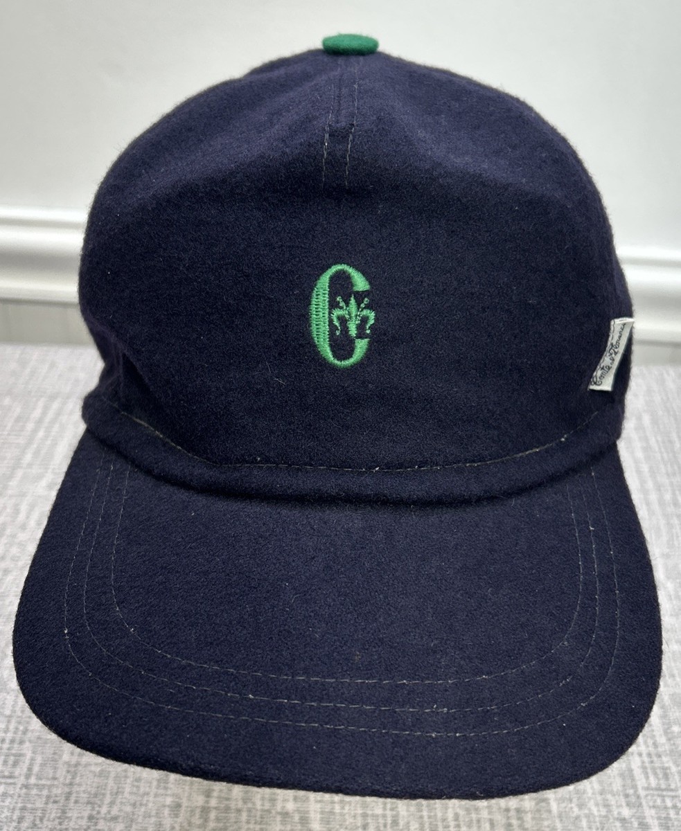 Conte Florence Hat Cap 60 Blue Green Wool Earflap Baseball Italy