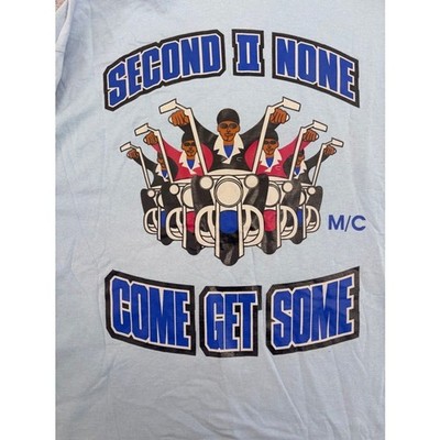 Men's Port & Company Second II None Come Get Some T-Shirt, M, Light Blue MCC