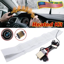 6-Speed Car Winter Universal Heated Steering Wheel Cover Warmer DIY Heater Kit 